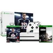 Xbox One S 500GB Console - Madden NFL 18 Bundle with Ubisoft Tom Clancy's Rainbow Six Siege - First Person Shooter - Xbox One