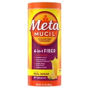 Metamucil 4-in-1 Psyllium Fiber Supplement, Real Sugar Orange, 30Tbsp