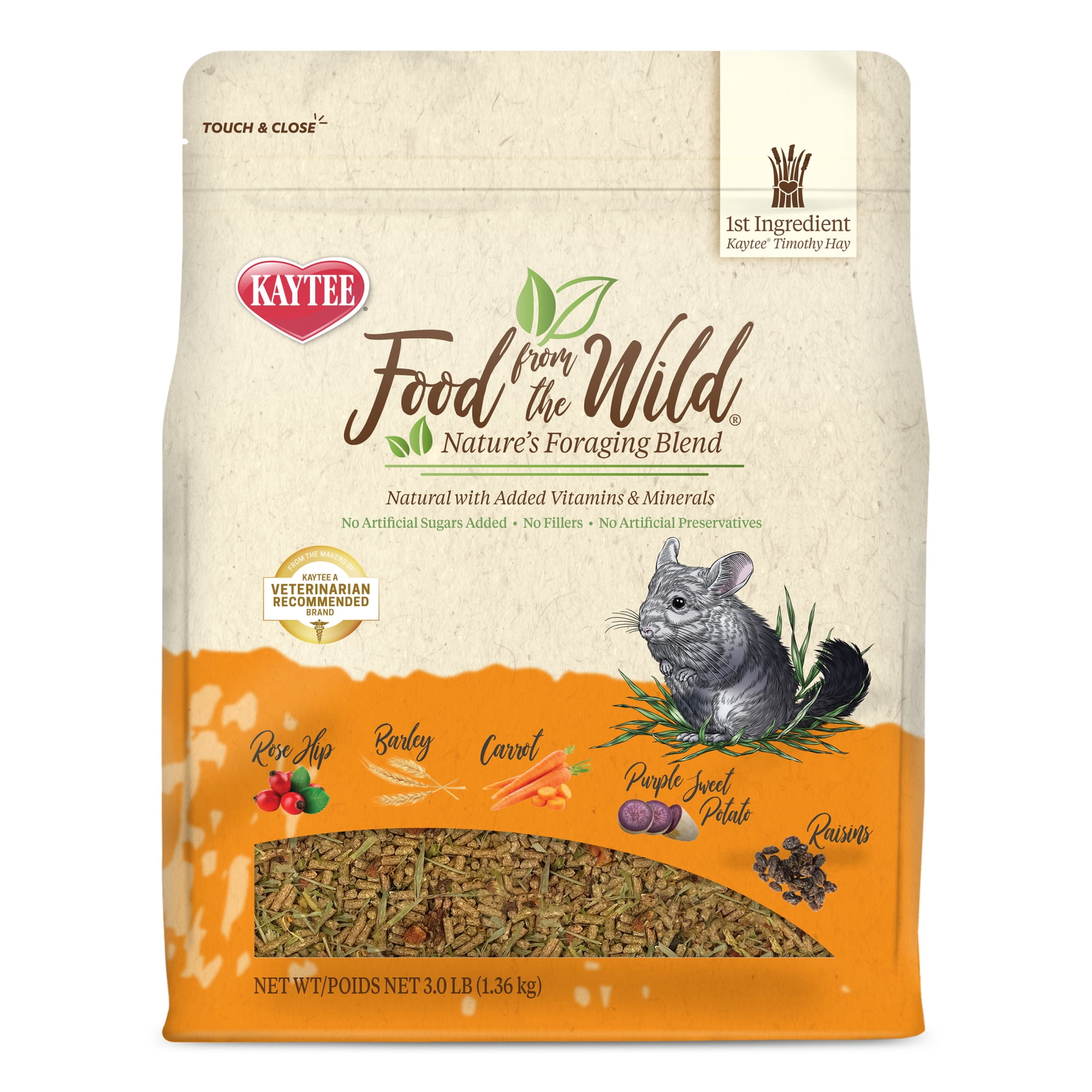 Kaytee Food From the Wild Chinchilla Food, 3 lbs