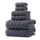 thumbnail image 2 of Juego de 6 toallas de baño de algodón | Toallas de felpa suave y muy absorbentes | Incluye toallas de baño, de manos y de cara | Colores gris, blanco y café | Ideales para baño, gimnasio, spa,, 2 of 9