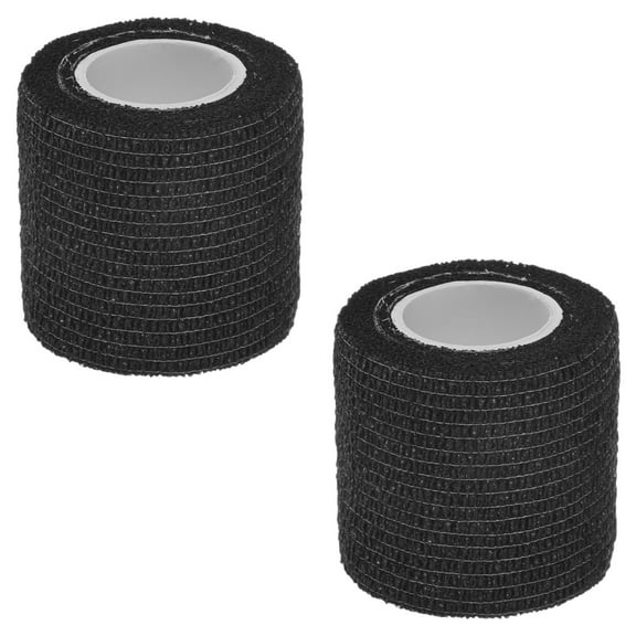 Uxcell 2 Rolls Self Adhesive Wrap Tape 2IN x 14.76FT ,  Waterproof Non-Reflective for Outdoor Climbing, Black