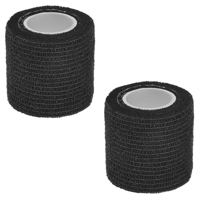 Uxcell 2 Rollos de Cinta Envoltura Autoadhesiva 2IN x 14.76FT, Impermeable No Reflectante para Escalada al Aire Libre, Negro