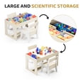 thumbnail image 6 of Arlopu Kids Table and Chair Set with Blackboard and Storage Space for Drawing, Reading, Build Blocks, 6 of 8