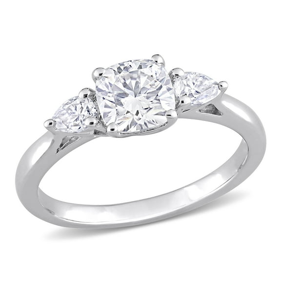 Everly Women's Created Moissanite Sterling Silver Engagement Ring