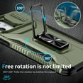 thumbnail image 4 of Allytech Shockproof Back Case for Apple iPhone 11, Military Grade Protective With Ring Holder Stand Compatible with Car Mount Anti-slip Hybrid Rugged Bumper Phone Cover for Men Boys -Darkgreen, 4 of 8