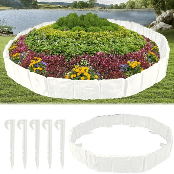 Garden Lawn Edging Border With Strong Securing Pegs for Decor Garden Lawn