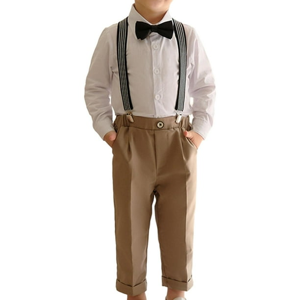 Conjunto de caballero para ninos ropa para nino pantalones con tirantes ropa Formal conjunto de traje Formal para fiesta bautismo cena de 8 a 9 Baoblaze traje formal para ninos Walmart en linea