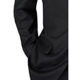 thumbnail image 5 of Mens Side Vent 2-piece Black Stripe Cotton Classic Fit Suit, 5 of 7