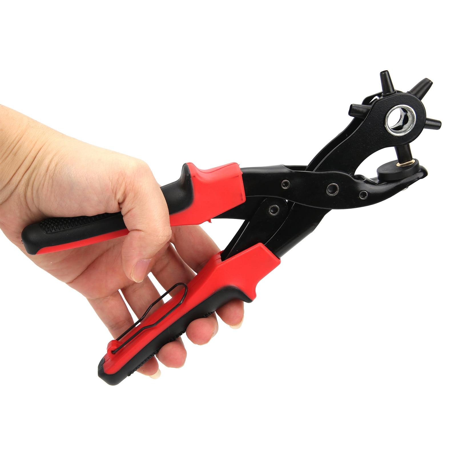 9.8'' Revolving Card Leather Belt Hole Punch Puncher Plier Tool 6 Hole Size 