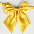 thumbnail image 3 of Ties for Men Elegant Solid Color Polyester Silk Bow Tie For Student Career Attache And Flight Attendant Rubber Gear Ties Satin Night Cap with Bow Dogs Small Hair Coil Thick Flower, 3 of 4