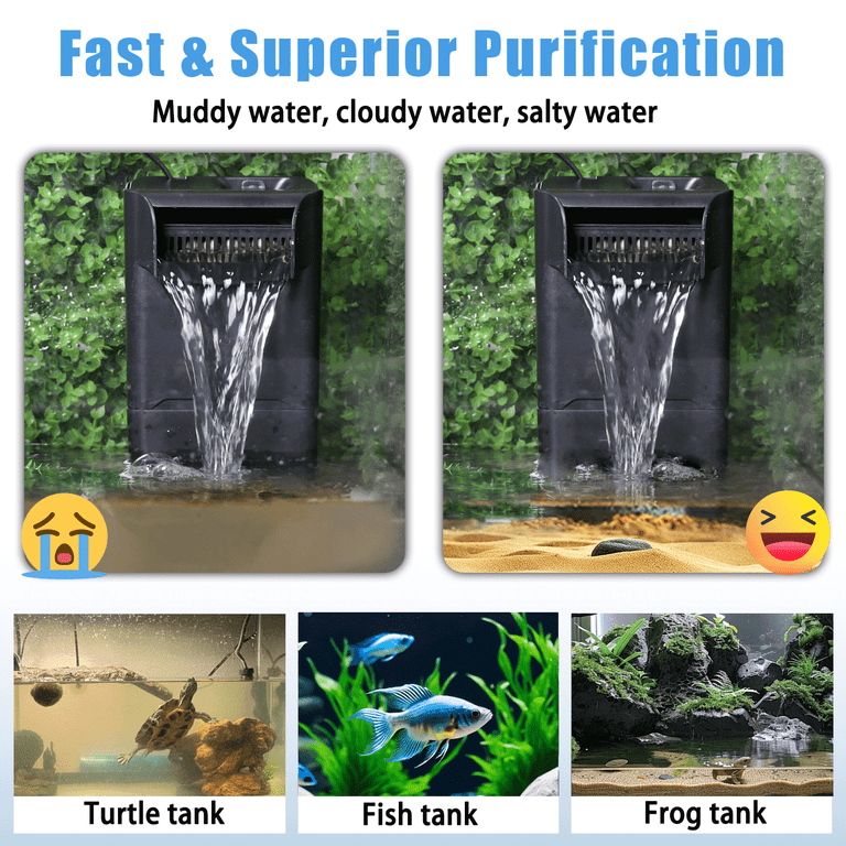 Internal Turtle Tank Filter with Bio-Balls, 222 GPH photo 4