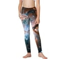 thumbnail image 4 of Odeerbi 3-8 Years Kids Girls Leggings Starry Sky Print Stretchy Tights Compression Pants Summer Starlit High Waist Soft Pantyhose, 4 of 5