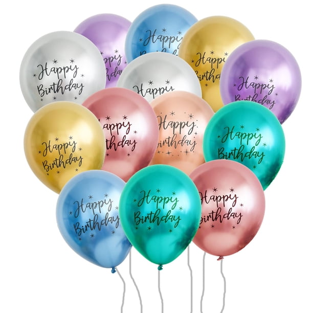 Globos de cumpleaños AZSVBVs, 50 unidades, 30 cm, látex de helio metálico