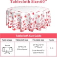 thumbnail image 2 of Happy Valentine''s Day Tablecloth Round 60 Inch, Love Heart Table Cloth Washable Table Cover for Anniversary Wedding Party Picnic Kitchen Dinner Decor, 2 of 5