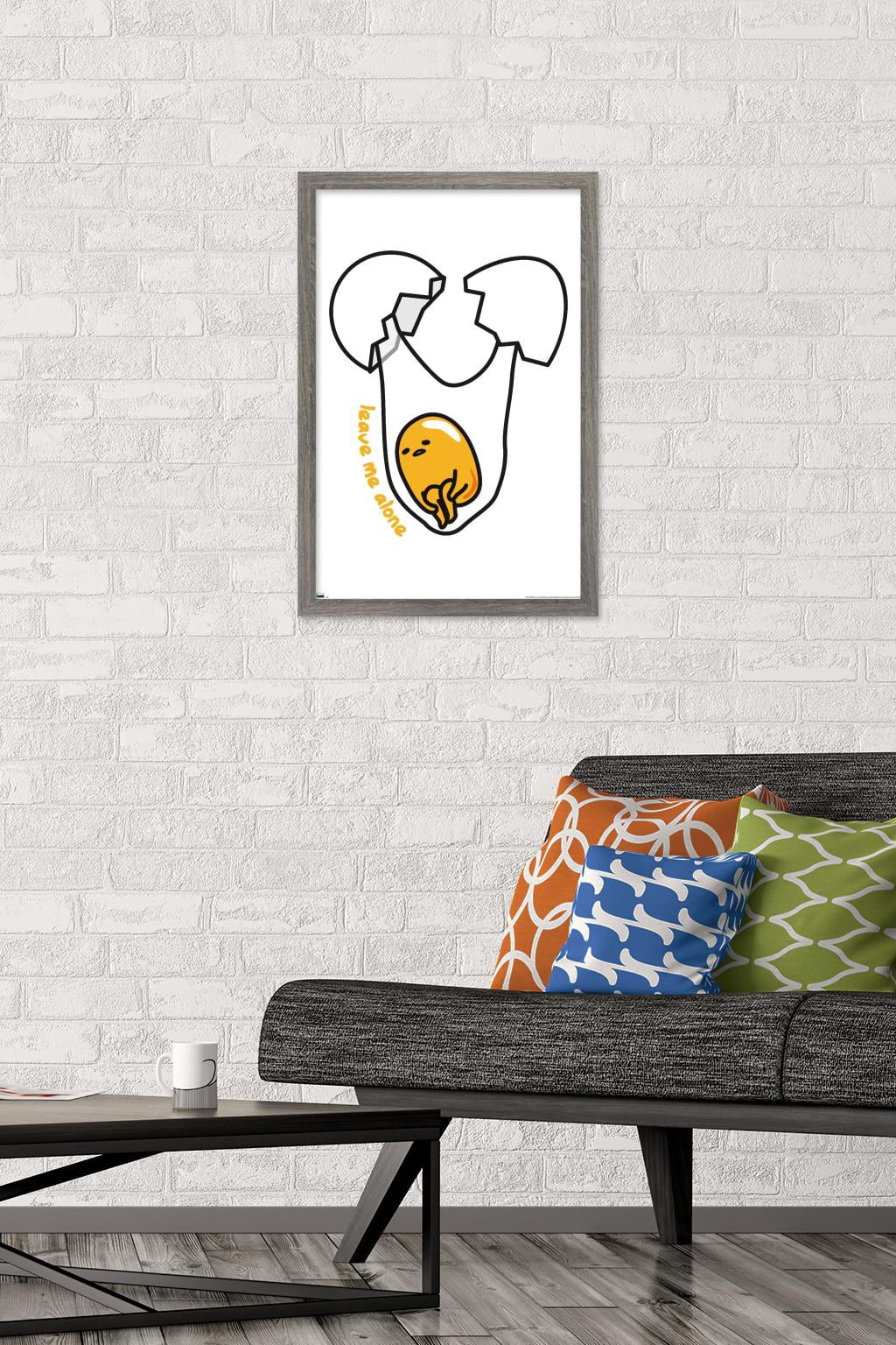 Gudetama - Leave Me Alone Wall Poster, 14.725" x 22.375" Framed