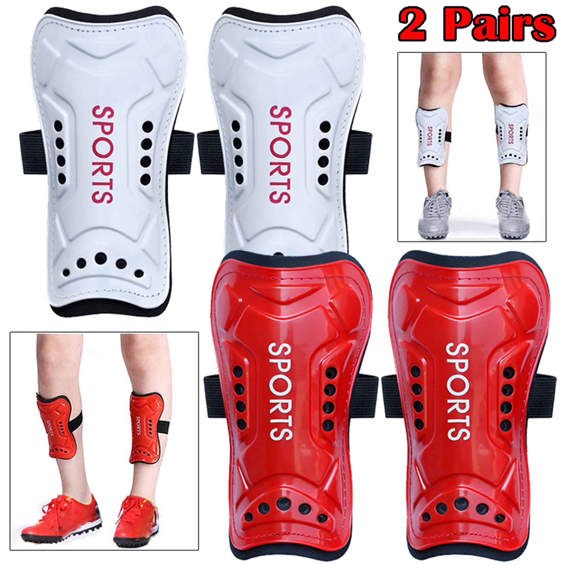 Kids Soccer Shin Guards Ages 613, Ankle Protection Gear, Elbourn