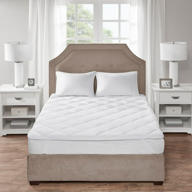 Sleep Philosophy Cooling and Warm White Reversible Mattress Pad