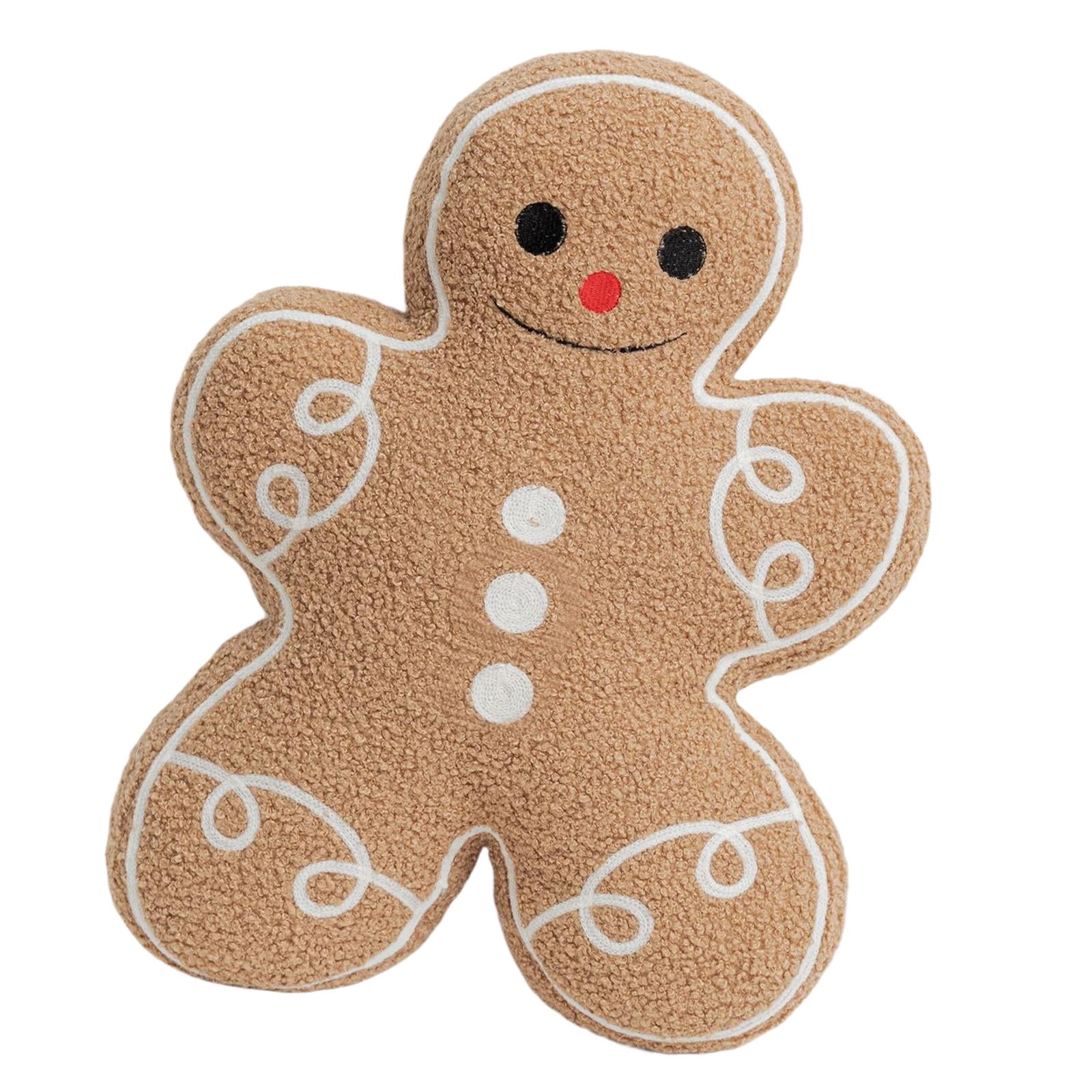 Oreiller Décoratif Pain D'épices En Peluche - Décoration De Noël Et Thanksgiving - Pour Canapé, Lit, Chambre D'enfant