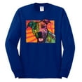 thumbnail image 2 of Cute Smiling Neon Pitbull Dog Breed Dog Lover Mens Long Sleeve Shirt, Royal, 2XL, 2 of 3