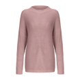 thumbnail image 5 of Women Sweaters Womens Fall Tops Winter Fashion Round Neck Drop Shoulder Loose Knitted Sweater for Women, 5 of 5
