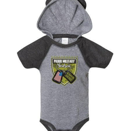 

Inktastic Proud Military Godson USA Outfit Gift Baby Boy Bodysuit