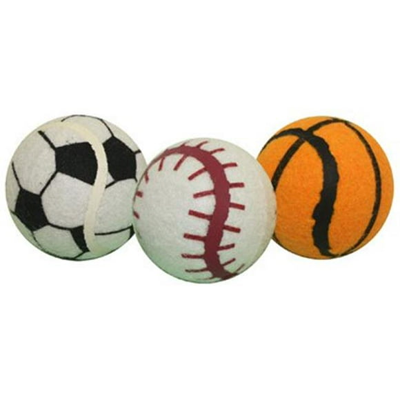 Multipet International 29163 2.5 in. Tennis Sport Ball Dog Toy