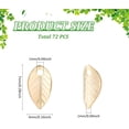 thumbnail image 2 of 72Pcs 24K Gold Plated Brass Leaf Charms DIY, 2 of 4