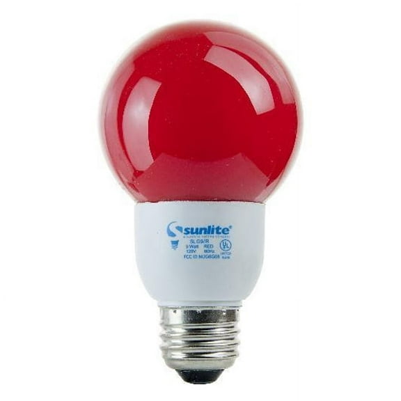 SUNLITE Compact Fluorescent 9W Colored Red Globes Bulb