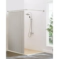 thumbnail image 3 of Corner Shower Curtain Rod, Brushed Nickel [24"-53"] x [24"-53"] Adjustable L Shaped Shower Rod No-Sagging 90 Degree Curved Curtain Rod for Bathroom Bathtub with 12 Ring Hooks & Ceiling Support, 3 of 14