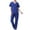 Blue, variant on Amvlyk 2 Piece Sets for Women Summer Short Sleeve T-Shirts and Wide Leg Pants with Pockets Tracksuit Sets Casual Workout Outfits Fashion Two Piece Lounge Sets for Vacation Running Travel Outfits