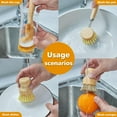 thumbnail image 3 of 4X Wooden Dish Brushes Sets, Kitchen Clean Dish Scrubber for Pots Pans Bottles, 3 of 6