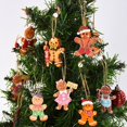 thumbnail image 5 of 12 piezas de gnomos navideños colgantes de madera Papá Noel hombre de jengibre árbol de Navidad colgante decoración navideña para el hogar Año Nuevo, 5 of 5