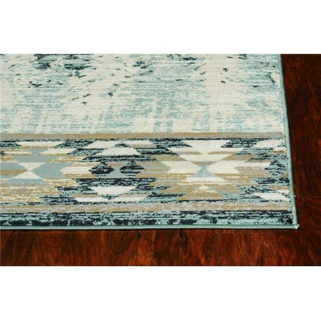 3'x5' Slate Blue Machine Woven Pinegrove Lodge Indoor Area Rug