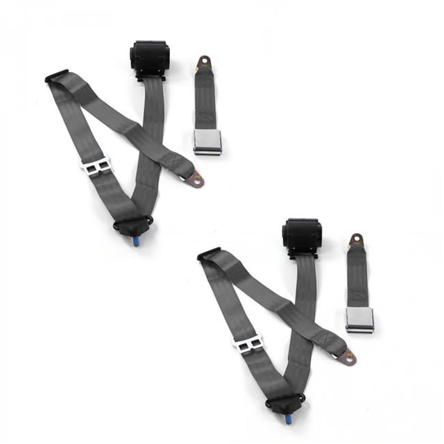Chevy II 1962-1965 Avion 3 Point Charbon de Bois Rétractable Ceinture de Sécurité Kit - 2 Ceintures