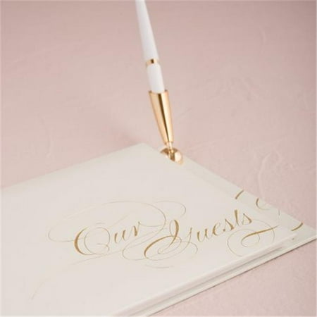 Weddingstar 9460-55 Pure Elegance Special Occasion Guest Book With Pen Gold