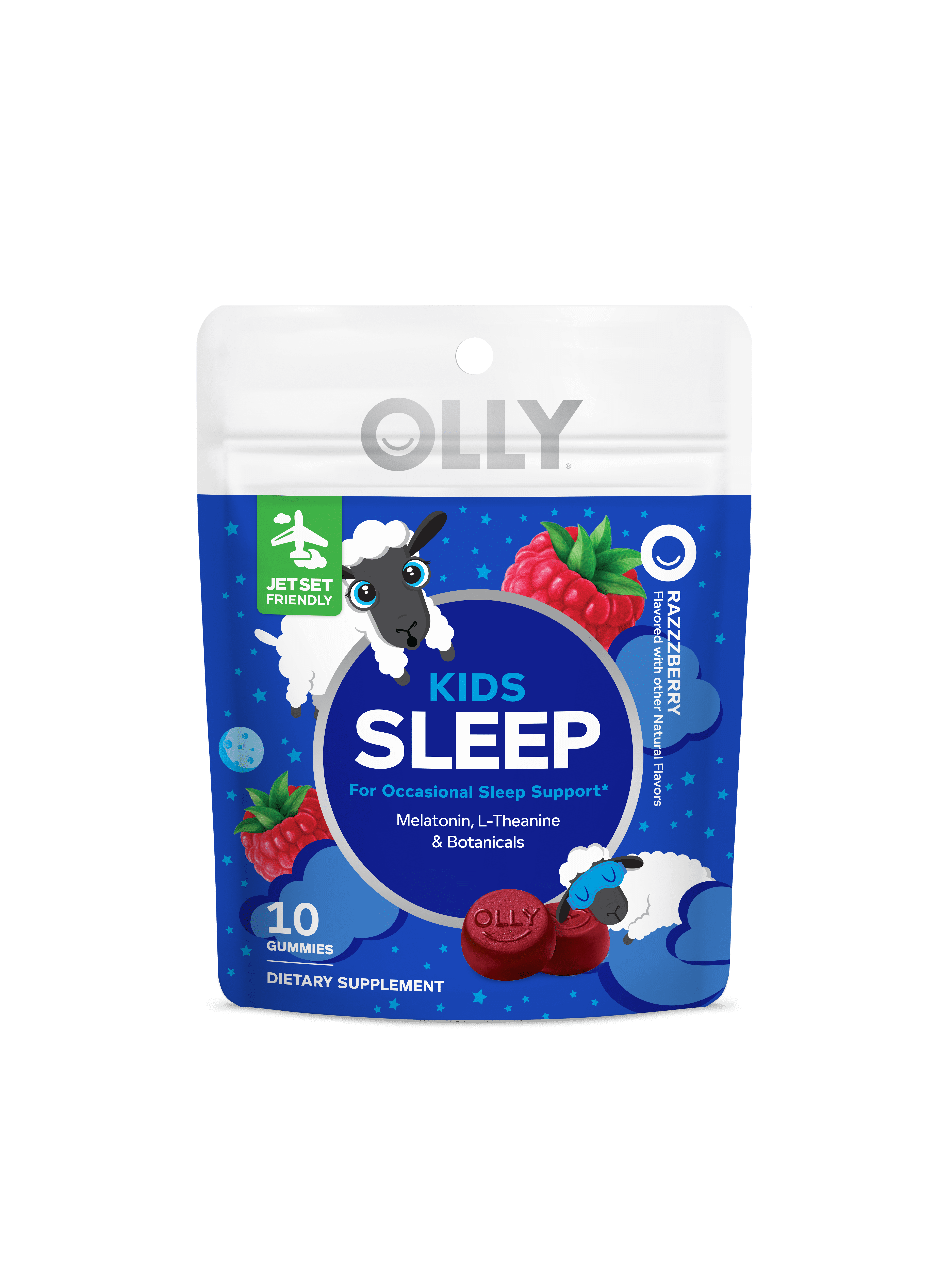 OLLY Kids Sleep Gummies Ages 4+, 1 mg Melatonin per 2 gummies serving, Occasional Sleep Support*, 10 Count