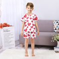 thumbnail image 7 of Red Heart Pattern Summer Pajama Set Soft Cotton Short Sleeve Sleepwear 2PCS Pajama Sets Breathable Lounge Set Size 14Y, 7 of 7