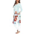 thumbnail image 3 of Conjunto de pijama de dos piezas con diseño navideño para mujer, ropa de dormir informal para el hogar, ropa de dormir con estampado a pedido, Otoño e Invierno, 3 of 4