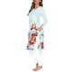 thumbnail image 2 of Conjunto de pijama de dos piezas con diseño navideño para mujer, ropa de dormir informal para el hogar, ropa de dormir con estampado a pedido, Otoño e Invierno, 2 of 3
