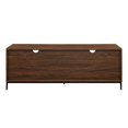 thumbnail image 2 of 58" Contemporary 2-Drawer Wood TV Console - Dark Walnut / Black, 2 of 6