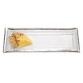thumbnail image 2 of Elegant and Modern Decorative Handcrafted Sophisticated Glass Serveware - Silveredge Rectangle Platter, 18x6.5 Inches, 2 of 2