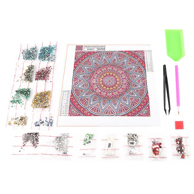 5D DIY Crystal Painting Colorful Flower Pattern Full Drill Embroidery Cross Stitch Home Wall Decor