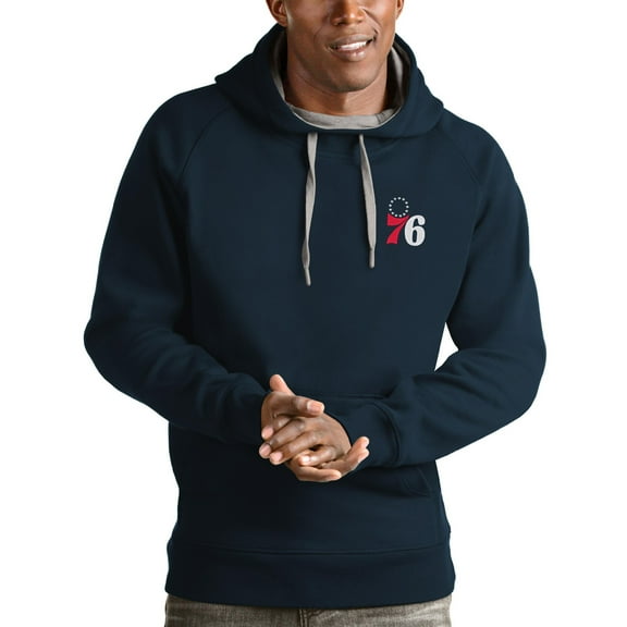 Men's Antigua Navy Philadelphia 76ers Victory Pullover Hoodie