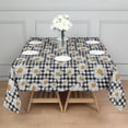 thumbnail image 3 of Black Daisy Flower Checkered Pattern Square Tablecloth,Waterproof Square Table Cover,Wipeable Spillproof Washable Table Cover for Home Kitchen Party Decor 42"X42"(107x107cm), 3 of 6