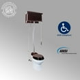 thumbnail image 3 of High Tank Pull Chain Toilet Wooden Tank Elongated White Bowl 1.6 GPF 59"- 74" Renovator's Supply, 3 of 9