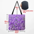 thumbnail image 1 of Morocco Tile Pattern Mediterranean Style Persian Carpet Design Art Cotton Linen Water Resistant Shopper Bag Fashion Tote Bag, 1 of 1