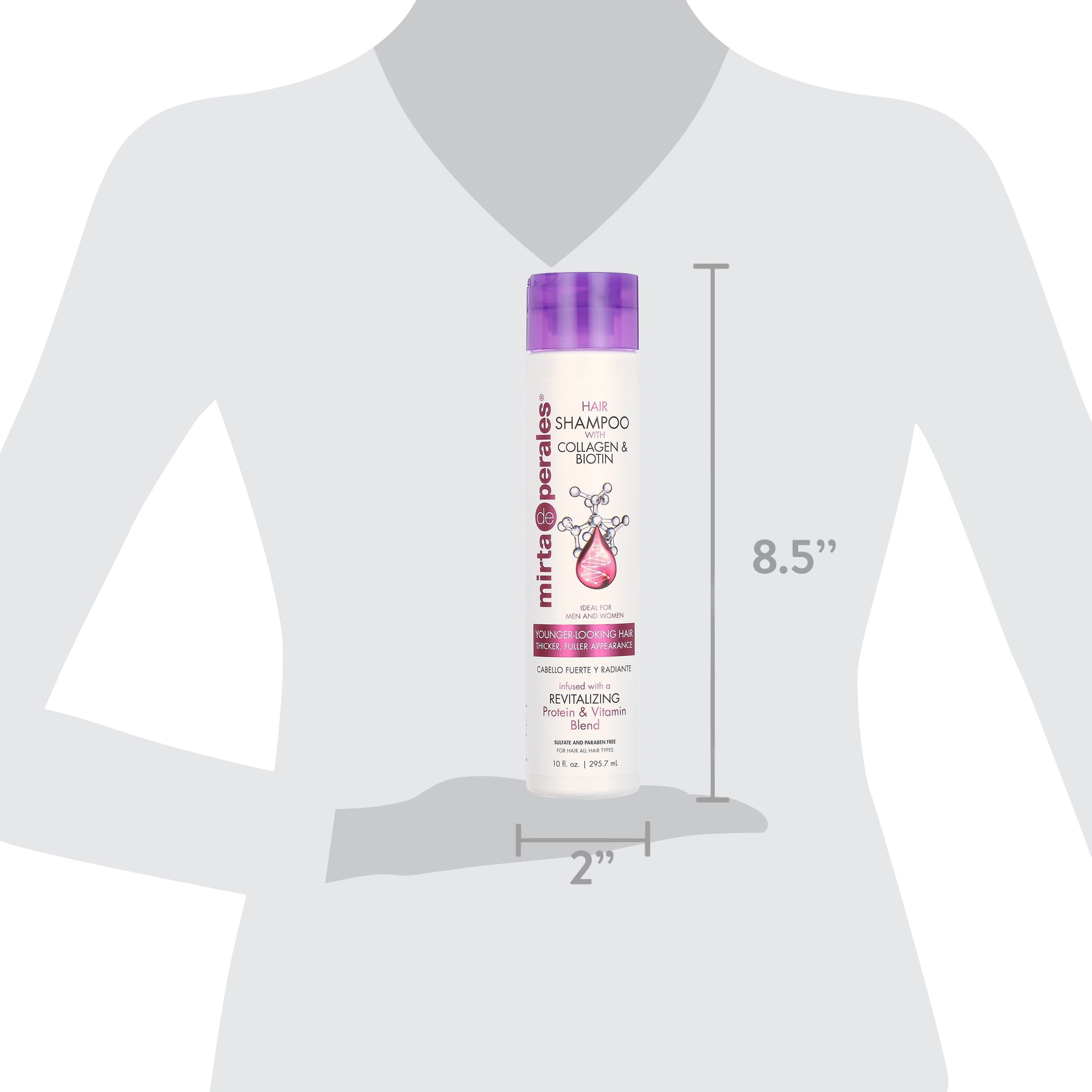 (2 pack) Mirta de Perales, Collagen & Biotin Hair Shampoo 10 oz