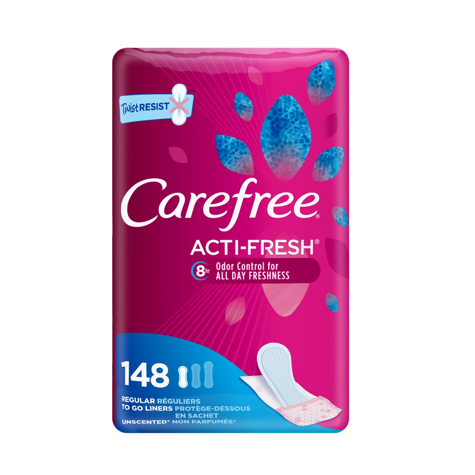 Carefree Acti-Fresh Pantiliners Regular To-Go 148 ct
