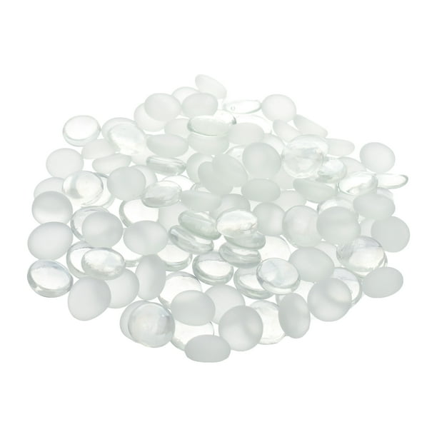 Frosted Glass Marble Gems Vase Filler, 3/4Inch, 80Count, 15Ounce