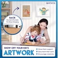 thumbnail image 2 of KOTNYX 2 Pack LED Light Kids Artwork Frame - Front Opening Kids Art Display Picture Frame, Holds 100 Pictures, MDF & Shatter-Resistant Glass, Standing Frame/Wall Hanging,13.3x10, Mat 11.6x8.3 (white), 2 of 8